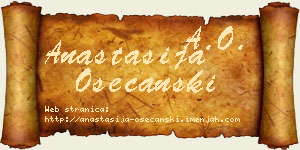 Anastasija Osećanski vizit kartica